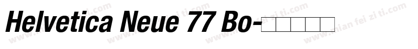 Helvetica Neue 77 Bo字体转换